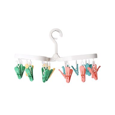 Colgante Para Ropa Sintético Multicolor 20 Pinzas