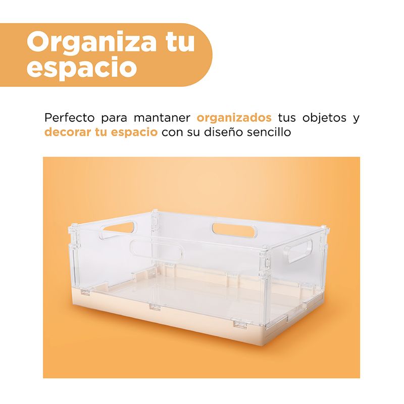 Cesta-De-Almacenamiento-Plegable-Pl-stico-Beige-20-5x9-cm-4-29620