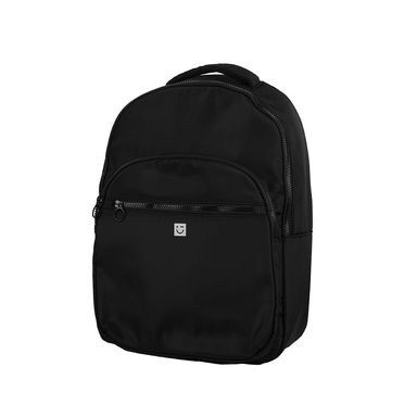 Mochila Casual Textil Negra 31x43 cm