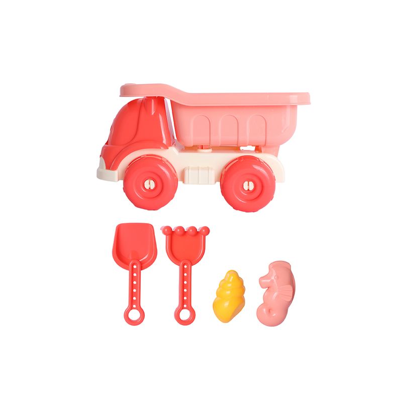 Juguete-Para-Playa-Veh-culo-Con-Herramientas-Sint-tico-Coral-4-Piezas-1-30483