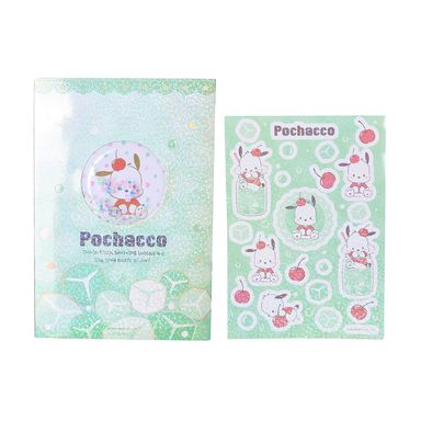 Libreta Sanrio Pochacco Pasta Suave Verde 12.3x18.3 cm Cuadriculada 80 Hojas