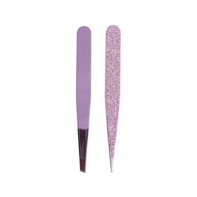 Set Pinzas Para Cejas Acero Inoxidable Multicolor 2 Piezas