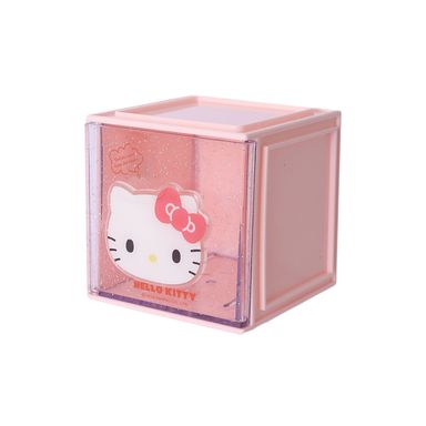 Organizador De Escritorio Con Cajón Sanrio Hello Kitty Sintético Rosa 9.5x9.5 cm