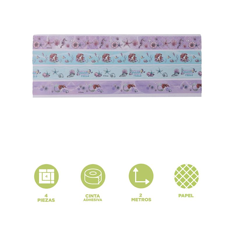 Set-Cintas-Adhesivas-Disney-Ariel-Washi-Multicolor-200-cm-4-Piezas-3-30640
