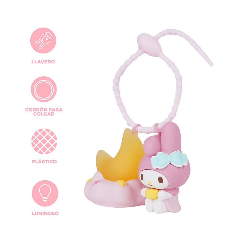 Llavero-Con-Luz-Sanrio-My-Melody-Sint-tico-Rosa-3-30665