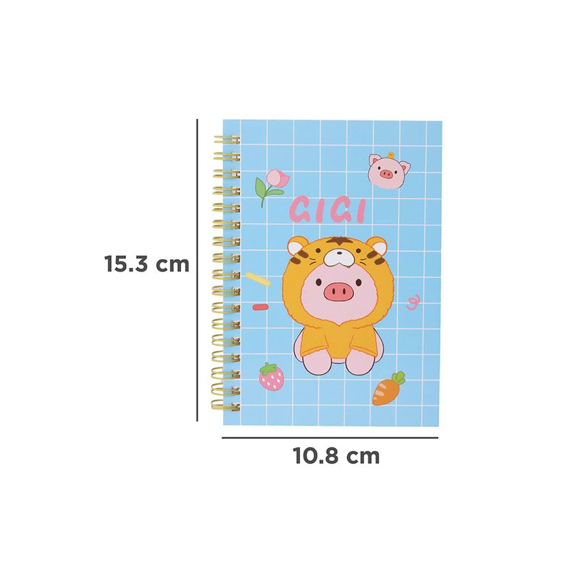 Libreta-De-Espiral-Cerdita-Gigi-Pasta-Dura-Azul-10-8x15-3-cm-50-Hojas-4-30693