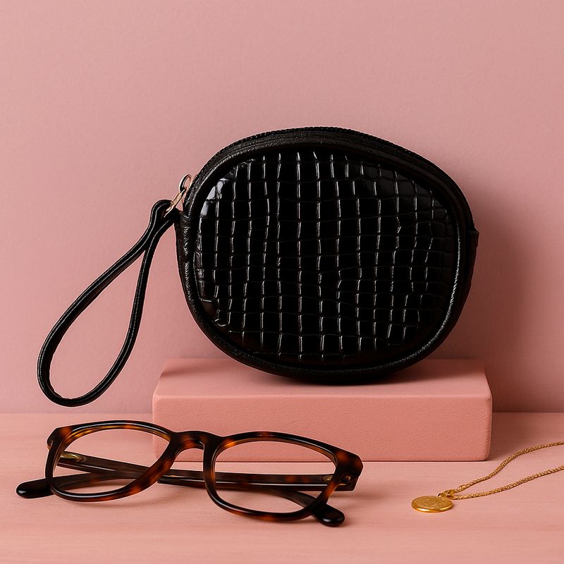 Monedero-Con-Correa-Tipo-Piel-De-Cocodrilo-Sint-tico-Negro-13x10x2-cm-2-30714