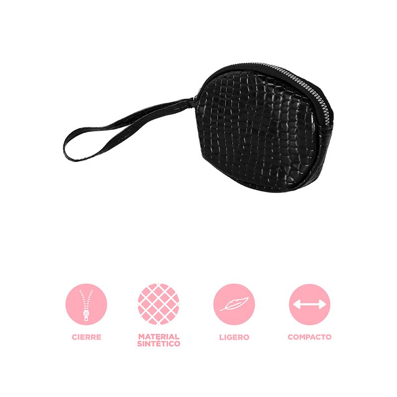 Monedero-Con-Correa-Tipo-Piel-De-Cocodrilo-Sint-tico-Negro-13x10x2-cm-3-30714