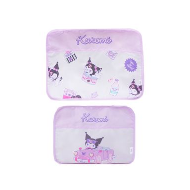 Set Bolsas De Viaje Sanrio Kuromi Textiles Morados 25x32 cm, 30x40 cm 2 Piezas
