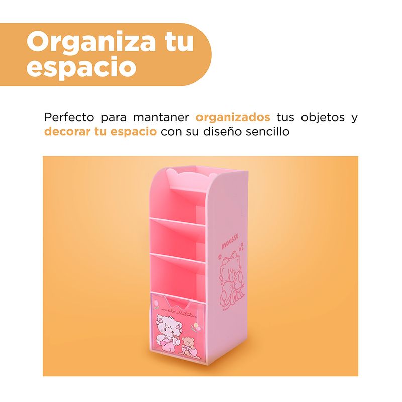 Organizador-De-Escritorio-Con-Secciones-Gatita-Mousse-Mikko-Pl-stico-Rosa-27x9-5x14-3-cm-4-28993
