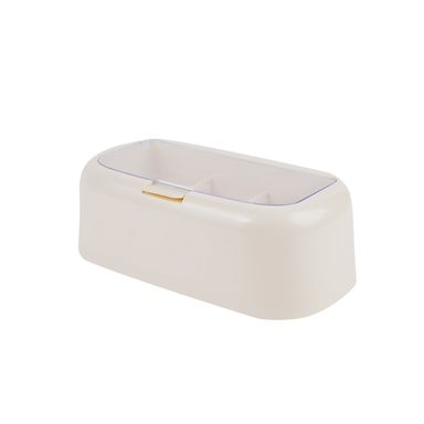 Organizador De Escritorio Minimalista Sintético Blanco 23.5x8.5 cm