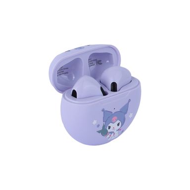 Audífonos Inalámbricos Con Estuche De Carga Sanrio Kuromi Morados