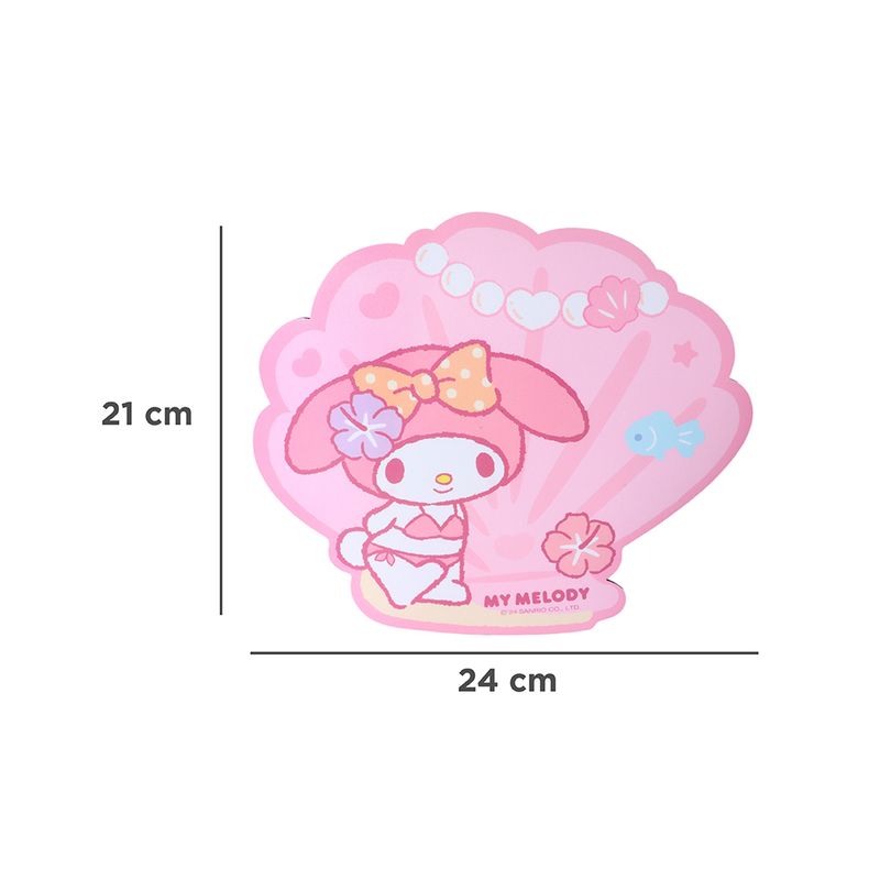 Mouse-Pad-Sanrio-My-Melody-Concha-De-Mar-Textil-Rosa-24x21-cm-4-30809