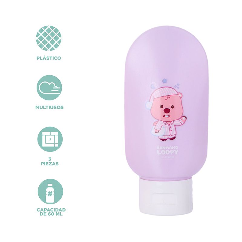 Set-Botellas-De-Viaje-Zanmang-Loopy-Pl-stico-Rosas-60-ml-3-Piezas-3-30841