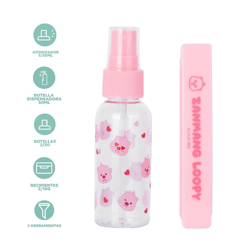 Kit-Botellas-De-Viaje-Zanmang-Loopy-Pl-stico-Transparentes-50-ml-10-gr-10-Piezas-3-30843