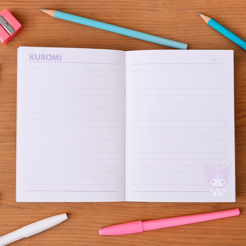 Libreta-Sanrio-Kuromi-Pasta-Suave-Lila-14x20-4-cm-104-Hojas-Rayas-2-30883