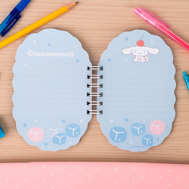 Mini-Libreta-De-Espiral-Con-Pluma-Sanrio-Cinnamoroll-Azul-9-8x17-2-cm-90-Hojas-Rayas-2-30886