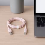 Cable-De-Carga-Super-R-pida-Y-Datos-USB-A-Tipo-C-Nailon-Reforzado-Rosa-1-m-66-W-2-30893