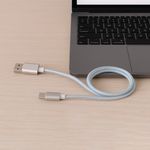 Cable-De-Carga-R-pida-Y-Datos-USB-A-Tipo-C-Sint-tico-Plateado-1-m-27-W-2-30900