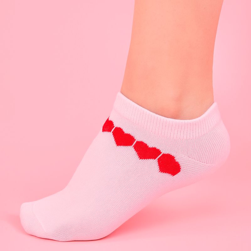 Set-Tines-Para-Mujer-Bordado-De-Coraz-n-Textiles-Rosas-Talla-23-25-3-Pares-3-30960