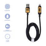Cable-De-Carga-Super-R-pida-Y-Datos-DC-Batman-USB-A-Lightning-Nailon-Reforzado-Negro-1-m-12-W-3-30976