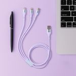 Cable-De-Carga-R-pida-Life-Is-For-Fun-Sint-tico-Morado-1-m-15-W-Multiconector-2-31006