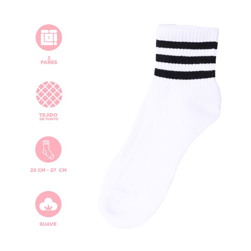 Set-Calcetines-Para-Hombre-Deportivos-72-Poli-ster-23-Algod-n-4-Elastodieno-1-Elastano-Multicolor-Talla-25-27-2-Pares-3-31063