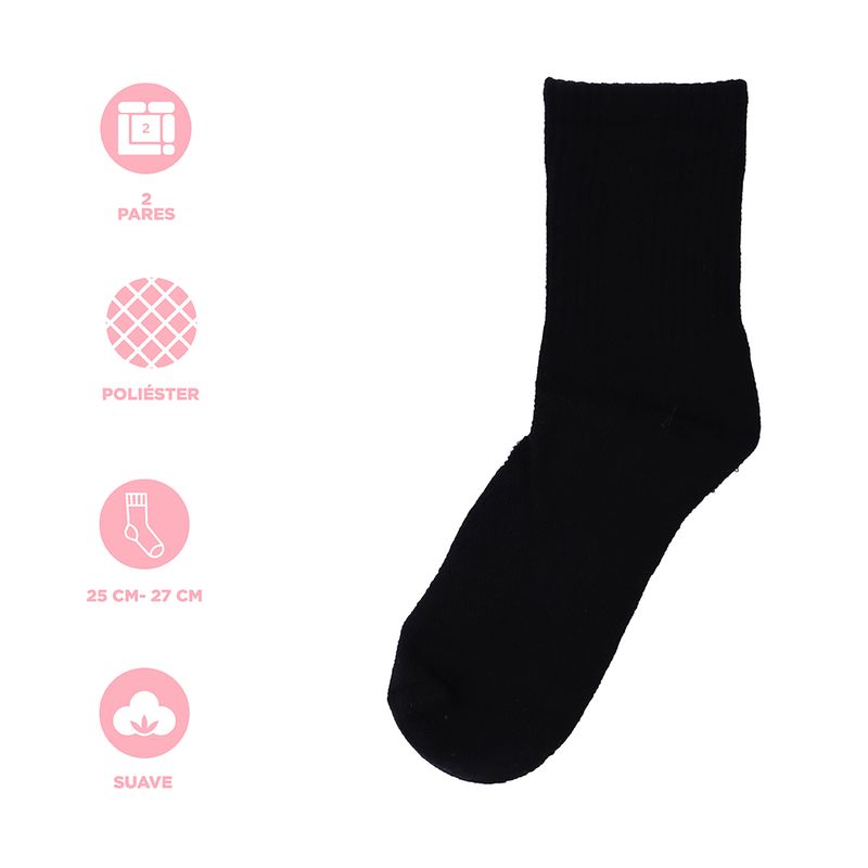 Set-Calcetines-Para-Hombre-Deportivos-71-Poli-ster-24-Algod-n-4-Elastodieno-1-Elastano-Multicolor-Talla-25-27-2-Pares-3-31066