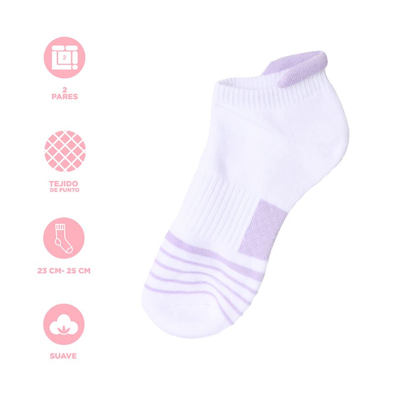 Set-Tines-Para-Mujer-Deportivos-61-Poli-ster-36-Algod-n-2-Elastodieno-1-Elastano-Multicolor-Talla-23-25-2-Pares-3-31070
