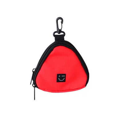 Monedero Diseño De Triangulo Textil Rojo 12x10x3 cm