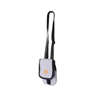 Bolso Bandolera Textil Gris 18x11x2 cm