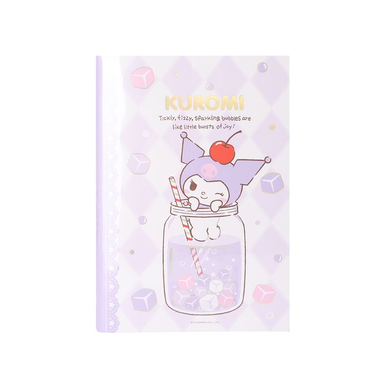 Libreta-Sanrio-Kuromi-Pasta-Suave-Lila-14x20-4-cm-104-Hojas-Rayas-1-30883