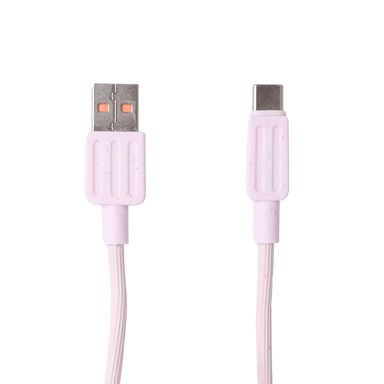 Cable De Carga Super Rápida Y Datos USB A Tipo C Nailon Reforzado Rosa 1 m 66 W