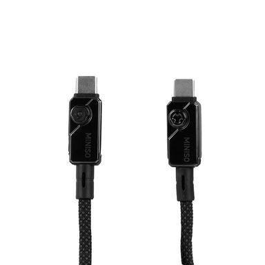 Cable De Carga Rápida Y Datos Tipo C Nailon Reforzado Negro 1 m 60 W