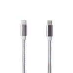 Cable-De-Carga-R-pida-Y-Datos-Tipo-C-Nailon-Reforzado-Plateado-1-m-60-W-1-30899