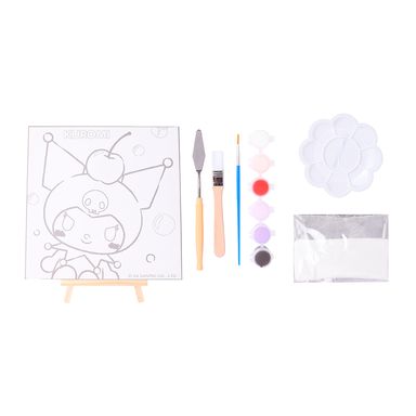 Kit De Pintura Sanrio Kuromi Texturizado 12 Piezas