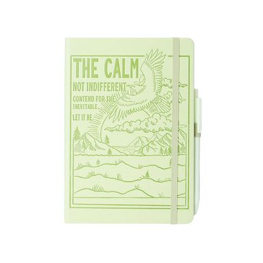 Libreta Con Pluma Pasta Dura Verde 14.5x21 cm 80 Hojas Rayas