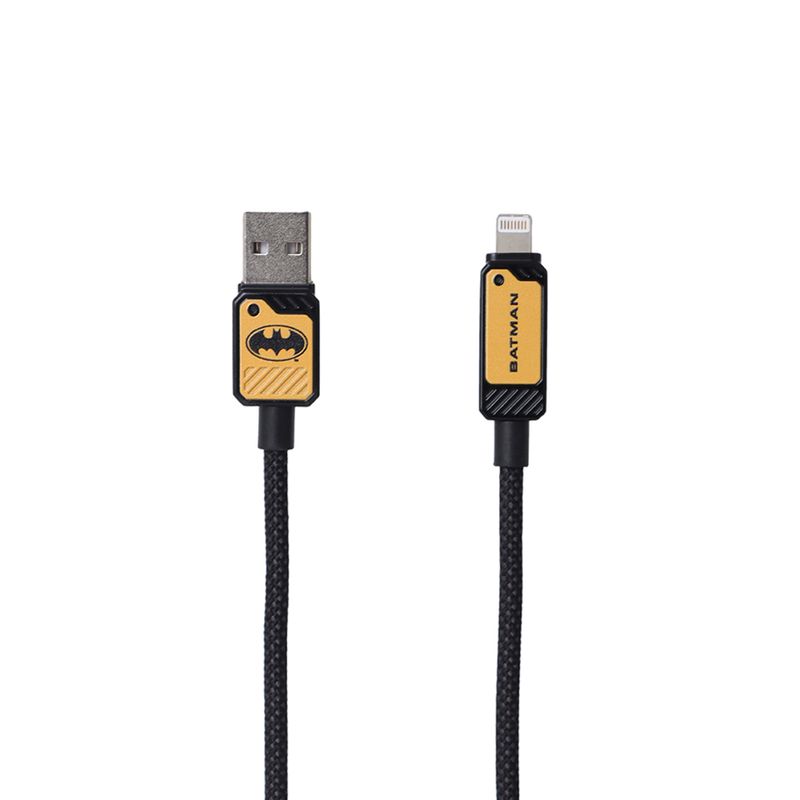 Cable-De-Carga-Super-R-pida-Y-Datos-DC-Batman-USB-A-Lightning-Nailon-Reforzado-Negro-1-m-12-W-1-30976