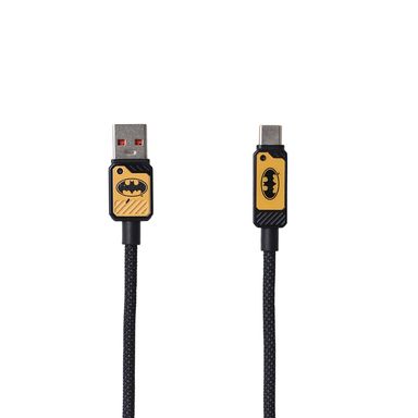 Cable De Carga Super Rápida Y Datos DC Batman USB A Tipo C Nailon Reforzado Negro 1 m 66 W