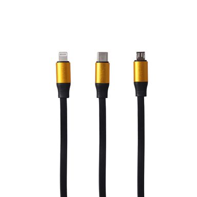 Cable De Carga DC Batman Multiconector Sintético Amarillo 1 m 15 W