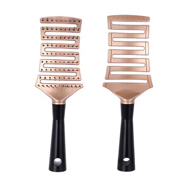 Cepillo De Ventilación Para Cabello Black Golden Sintético Dorado