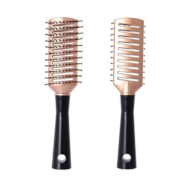 Cepillo De Ventilación Para Cabello Black Golden Sintético Multicolor