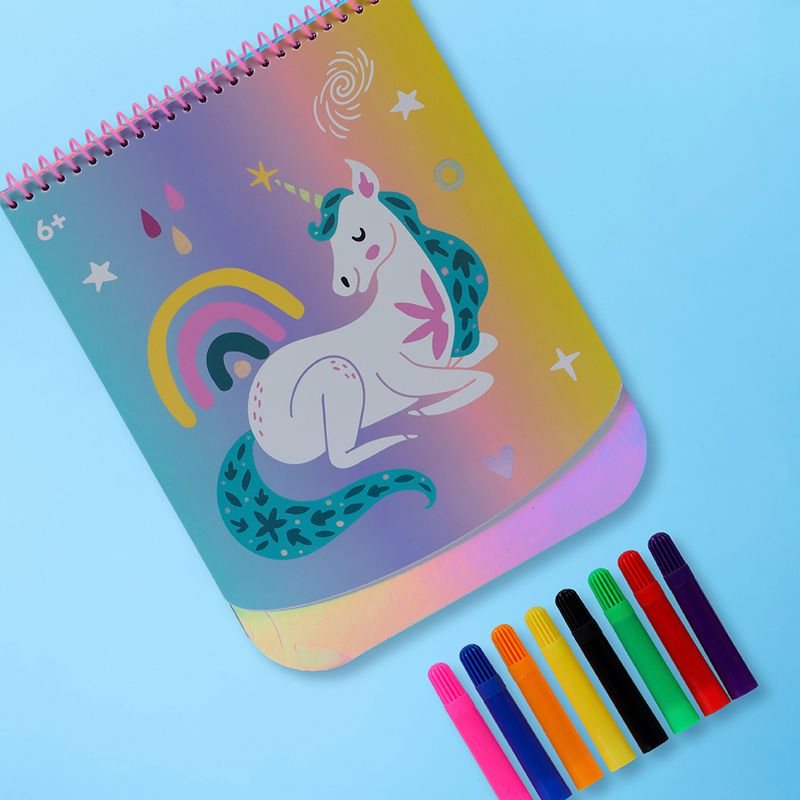 Libro-Para-Colorear-Unicornio-Con-Plumines-21-5x27-5-cm-30-Hojas-8-Piezas-4-13512