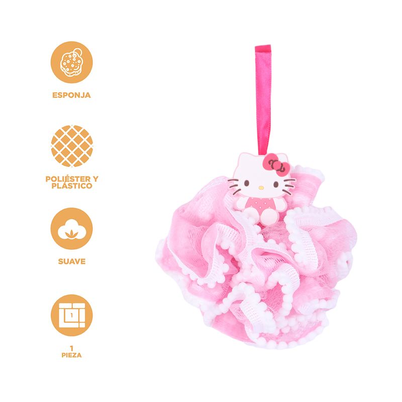 Esponja-De-Ba-o-Sanrio-Hello-Kitty-100-Poli-ster-Rosa-3-31139