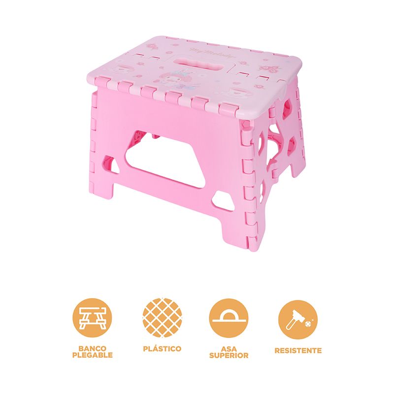 Taburete-Plegable-Sanrio-My-Melody-Infantil-Sint-tico-Rosa-31-5x25x22-cm-3-31159