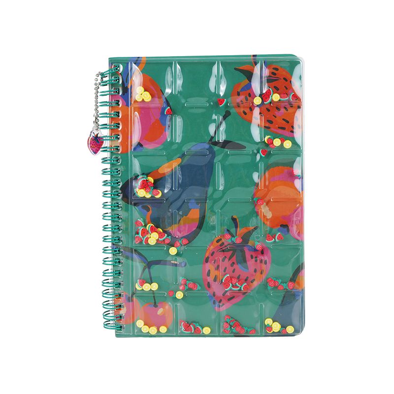 Libreta-De-Espiral-Estampado-De-Frutas-Verde-Rayas-1-31103