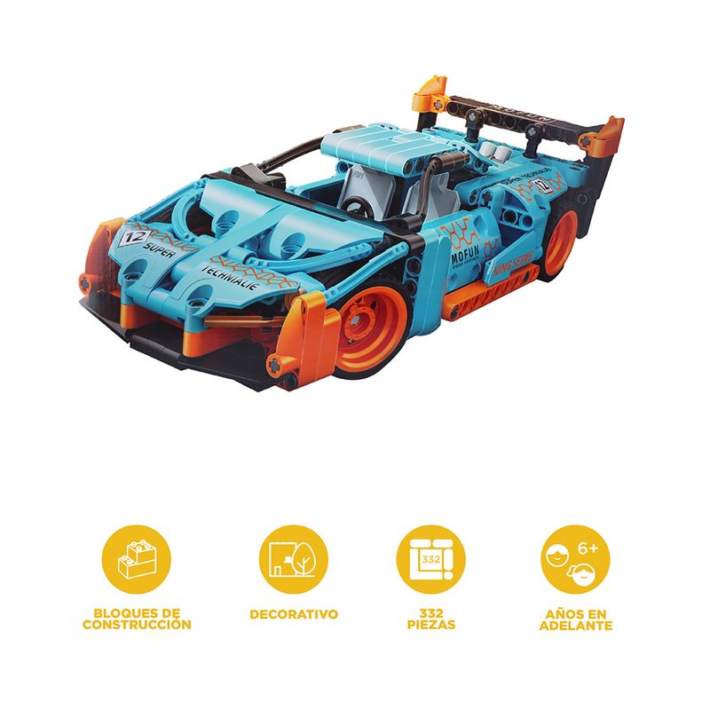 Bloques-De-Construcci-n-Veh-culo-De-Carreras-Verde-Aqua-332-Piezas-3-31335