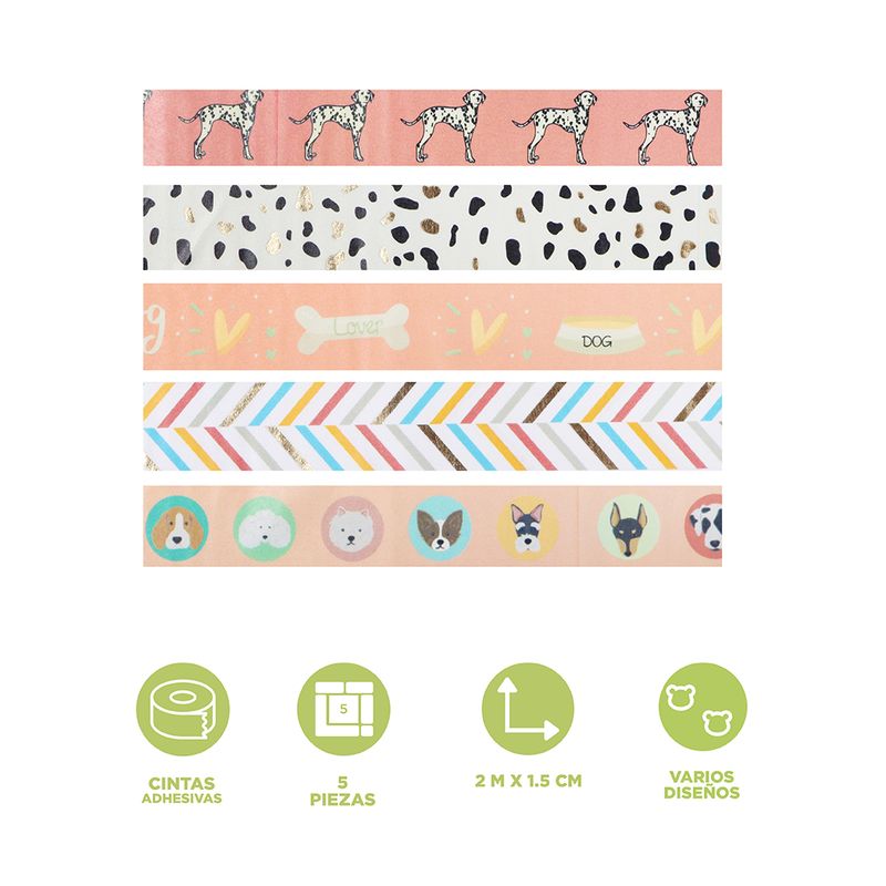 Set-Cintas-Adhesivas-Estampado-De-Perritos-Washi-Multicolor-1-5x200-cm-5-Piezas-3-31365