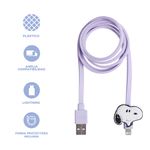 Cable-De-Carga-Y-Datos-USB-A-Lightning-Snoopy-Vintage-Lila-3-31453