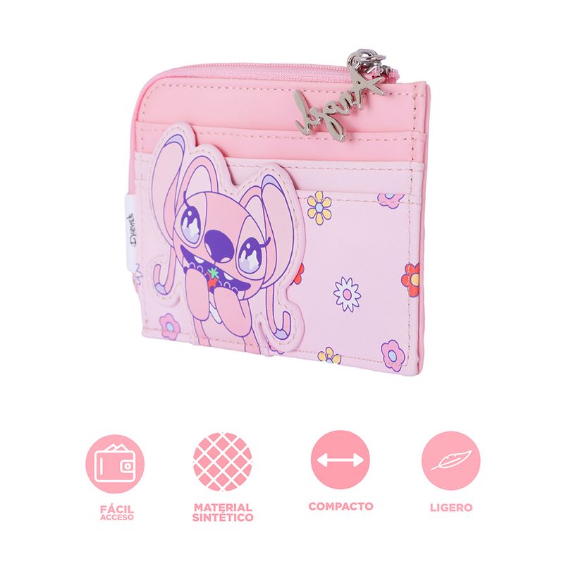 Monedero-Disney-ngel-Sint-tico-Rosa-11x9x1-cm-3-31457